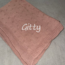 Load image into Gallery viewer, Domani Home Flower Pale Pink Baby Blanket
