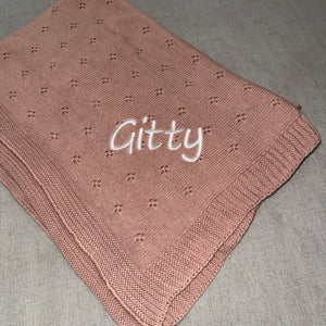 Domani Home Flower Pale Pink Baby Blanket