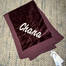 Load image into Gallery viewer, FYI Wine Velour Blanket
