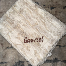 Load image into Gallery viewer, Zandino Mason Taupe Minky Blanket
