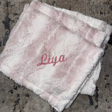 Load image into Gallery viewer, Winx + Blinx Embossed Ombre Mauve Minky Blanket

