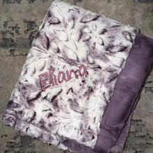 Load image into Gallery viewer, Winx + Blinx Poppy Elderberry Minky Blanket
