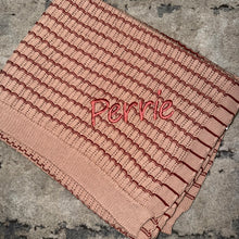 Load image into Gallery viewer, Domani Home Striated Scallop Baby Blanket- Blush
