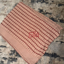 Load image into Gallery viewer, Domani Home Striated Scallop Baby Blanket- Blush
