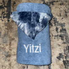 Load image into Gallery viewer, Winx + Blinx Tiedye Cobalt Oversized Hooded Towel

