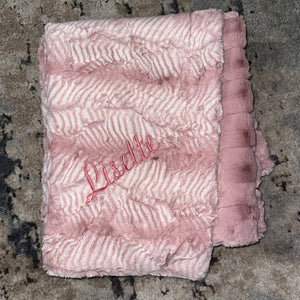 Zandino Charlotte Snowy Rose Minky Blanket