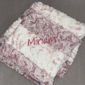 Zandino Theodore Mauve Minky Blanket