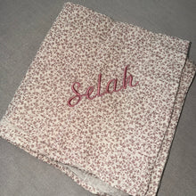 Load image into Gallery viewer, Lilette Mauve Floral Swaddle
