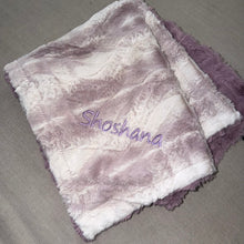 Load image into Gallery viewer, Winx + Blinx Wolverine Elderberry Minky Blanket
