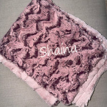 Load image into Gallery viewer, Winx + Blinx Wild Mauve Minky Blanket

