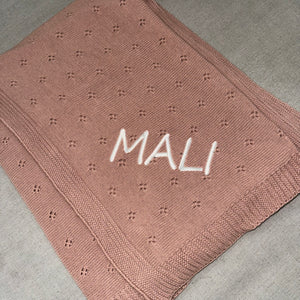 Domani Home Flower Pale Pink Baby Blanket