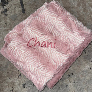 Zandino Charlotte Snowy Rose Minky Blanket