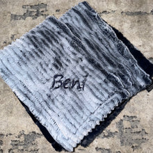 Load image into Gallery viewer, Winx + Blinx Ziggy Navy Minky Blanket
