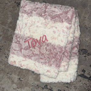 Zandino Theodore Mauve Minky Blanket