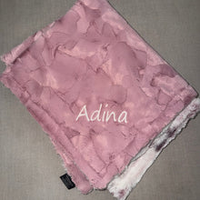 Load image into Gallery viewer, Winx + Blinx Ziggy Zebra Rose Minky Blanket
