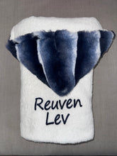 Load image into Gallery viewer, Winx + Blinx Plush Waves Navy Oversized Hooded Towel
