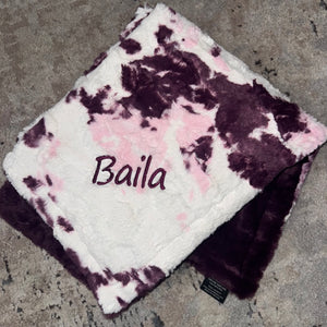 Winx + Blinx Spot Merlot Minky Blanket