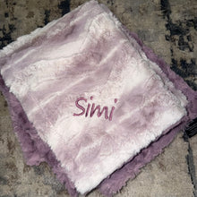 Load image into Gallery viewer, Winx + Blinx Wolverine Elderberry Minky Blanket
