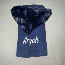 Load image into Gallery viewer, Winx + Blinx Cozy Navy Oversized Hooded Towel
