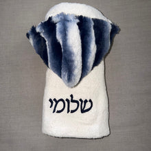 Load image into Gallery viewer, Winx + Blinx Plush Waves Navy Oversized Hooded Towel
