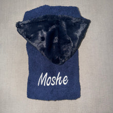 Load image into Gallery viewer, Winx + Blinx Cozy Navy Oversized Hooded Towel
