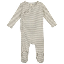 Load image into Gallery viewer, Lilette Sage Heather Stripe Stretchie
