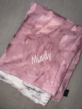 Load image into Gallery viewer, Winx + Blinx Ziggy Zebra Rose Minky Blanket
