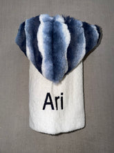 Load image into Gallery viewer, Winx + Blinx Plush Waves Navy Oversized Hooded Towel
