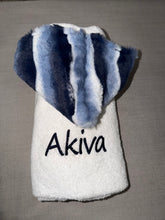 Load image into Gallery viewer, Winx + Blinx Plush Waves Navy Oversized Hooded Towel
