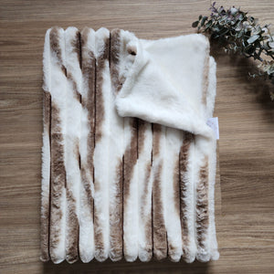 Confetti Tan/White Minky Blanket