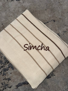 Domani Home Bande Baby Blanket Linen