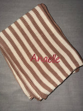 Load image into Gallery viewer, Domani Home Iconic Stripe Knit Baby Blanket- Blush
