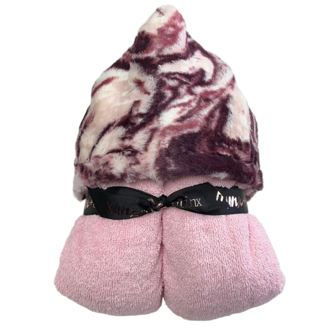 Winx + Blinx Marble Rosewine Oversized Hooded Towel