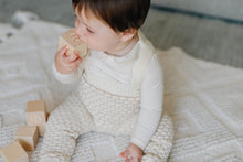 Load image into Gallery viewer, Ely&#39;s &amp; Co Beige Popcorn Knit Cardigan/Romper Set
