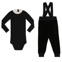 Load image into Gallery viewer, Parni Black Logo Overall with Onesie
