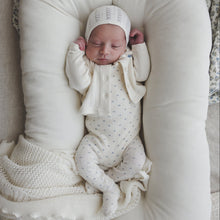 Load image into Gallery viewer, Lilette Cream/Blue Floret Print Layette Set
