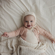 Load image into Gallery viewer, Lillete Dusty Pink Crochet Shrug Knit Cardigan
