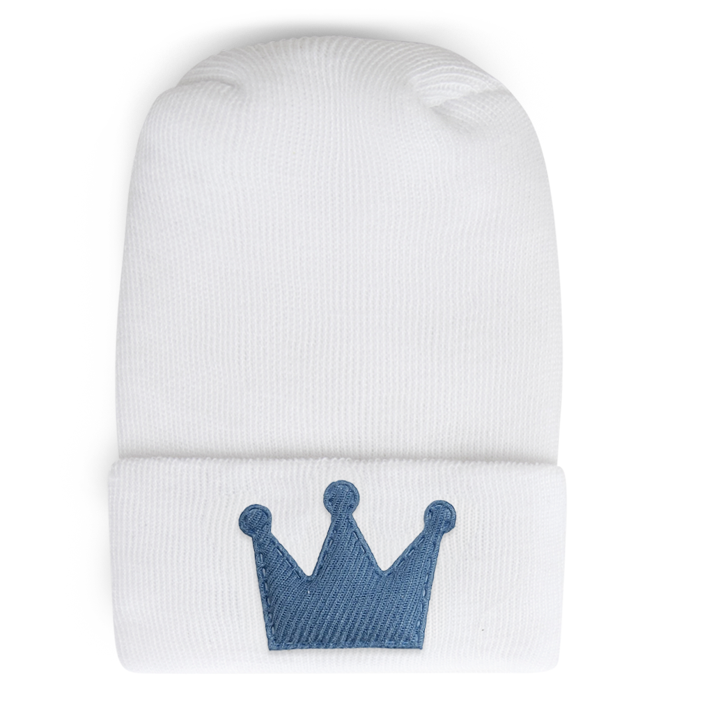 Adora Baby Hospital Hat- Linen Denim Crown