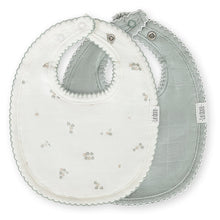 Load image into Gallery viewer, Adora Baby Muslin Bib- Mini Flower Sage
