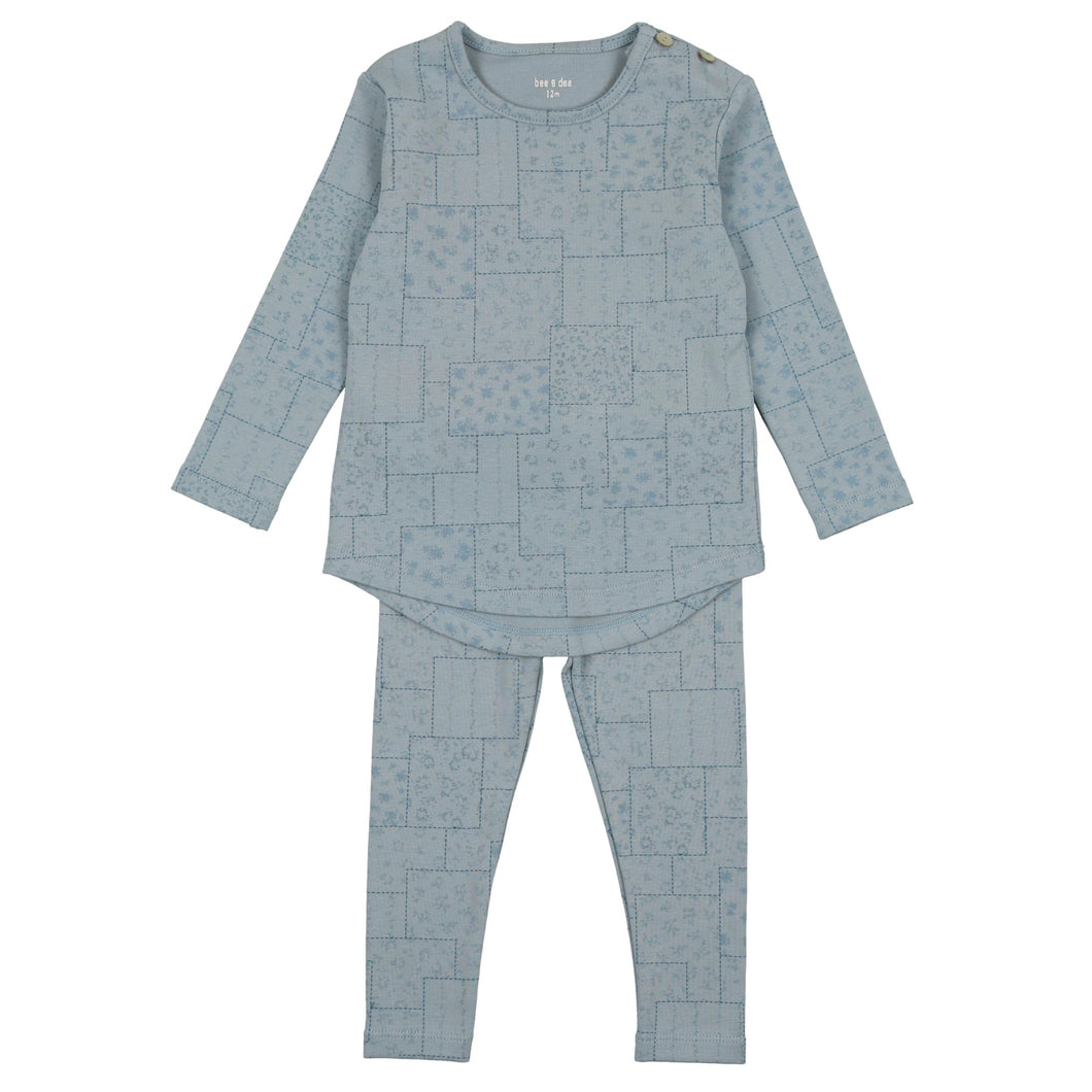 Bee & Dee Blue Base Multi Floral Design Loungewear