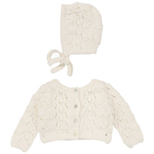 Load image into Gallery viewer, Lillete Cream Popcorn Weave Cardigan Set
