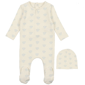 Bee & Dee Light Base Paisley Print Stretchie with Beanie- Boy