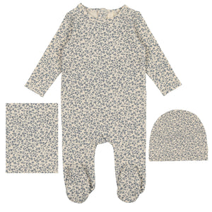 Lilette French Blue Floral Printed Layette Set