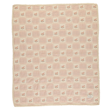 Load image into Gallery viewer, Bebe Organic Mauve Rocking Horse Patchwork Blanket
