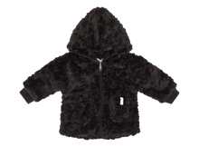 Load image into Gallery viewer, Kipp Baby Black Textured Fur Jacket
