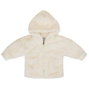 Kipp White Textured Fur Jacket