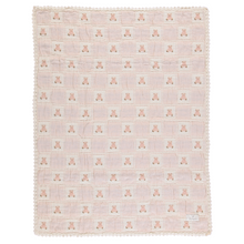 Load image into Gallery viewer, Bebe Organic Mauve Teddy Bear Patchwork Blanket
