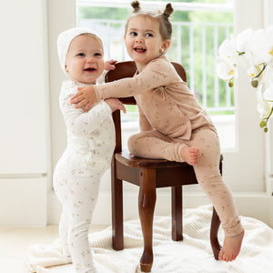 Little Fragile Light Maple 3 Piece Scallop Stitch Cotton Set
