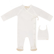 Load image into Gallery viewer, Fragile Off White Scallop Stitch Stretchie and Beanie
