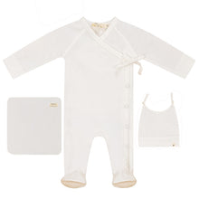 Load image into Gallery viewer, Fragile Off White Scallop Stitch Layette Set
